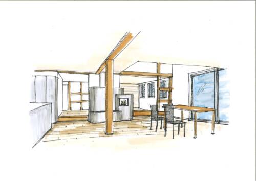 Innenraumskizze Grundlage